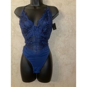 Just Sexy Lingerie Navy Lace Bodysuit